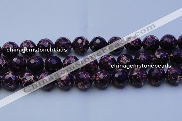 CDE2540 15.5 inches 24mm faceted round dyed sea sediment jasper beads