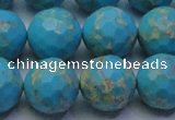 CDE2543 15.5 inches 16mm faceted round dyed sea sediment jasper beads