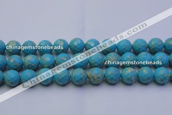 CDE2545 15.5 inches 20mm faceted round dyed sea sediment jasper beads