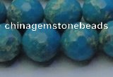 CDE2551 15.5 inches 18mm faceted round dyed sea sediment jasper beads