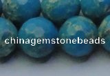 CDE2552 15.5 inches 20mm faceted round dyed sea sediment jasper beads