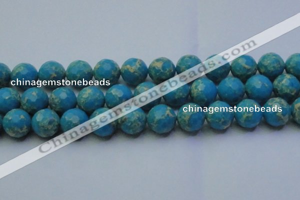 CDE2552 15.5 inches 20mm faceted round dyed sea sediment jasper beads