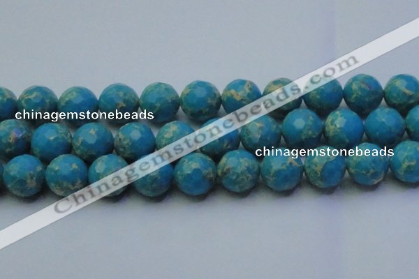 CDE2553 15.5 inches 22mm faceted round dyed sea sediment jasper beads