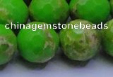 CDE2560 15.5 inches 22mm faceted round dyed sea sediment jasper beads