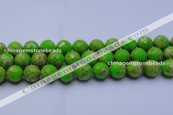 CDE2560 15.5 inches 22mm faceted round dyed sea sediment jasper beads