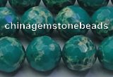 CDE2565 15.5 inches 16mm faceted round dyed sea sediment jasper beads