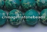 CDE2566 15.5 inches 18mm faceted round dyed sea sediment jasper beads