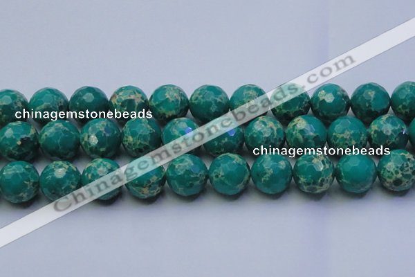 CDE2568 15.5 inches 22mm faceted round dyed sea sediment jasper beads