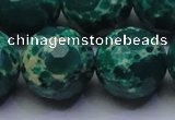 CDE2575 15.5 inches 22mm faceted round dyed sea sediment jasper beads