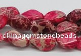 CDE26 15.5 inches 10*20mm nuggets dyed sea sediment jasper beads