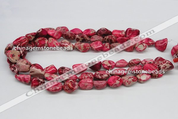 CDE26 15.5 inches 10*20mm nuggets dyed sea sediment jasper beads