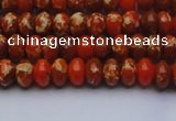 CDE2600 15.5 inches 5*8mm rondelle dyed sea sediment jasper beads