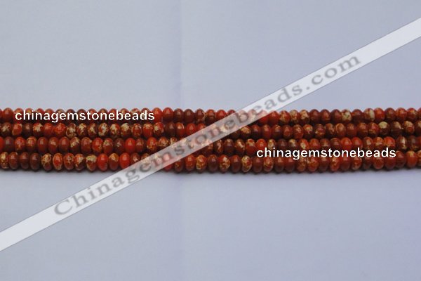 CDE2600 15.5 inches 5*8mm rondelle dyed sea sediment jasper beads