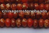 CDE2602 15.5 inches 8*12mm rondelle dyed sea sediment jasper beads