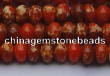 CDE2603 15.5 inches 10*14mm rondelle dyed sea sediment jasper beads