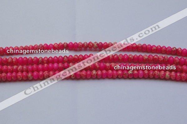 CDE2608 15.5 inches 5*8mm rondelle dyed sea sediment jasper beads