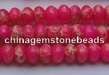 CDE2609 15.5 inches 7*10mm rondelle dyed sea sediment jasper beads
