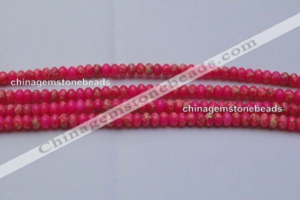 CDE2609 15.5 inches 7*10mm rondelle dyed sea sediment jasper beads