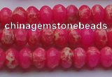 CDE2610 15.5 inches 8*12mm rondelle dyed sea sediment jasper beads