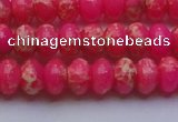 CDE2611 15.5 inches 10*14mm rondelle dyed sea sediment jasper beads