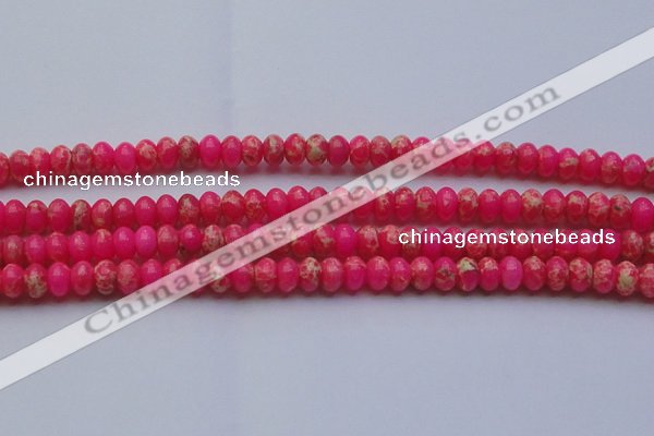 CDE2611 15.5 inches 10*14mm rondelle dyed sea sediment jasper beads