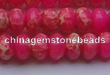 CDE2614 15.5 inches 15*20mm rondelle dyed sea sediment jasper beads