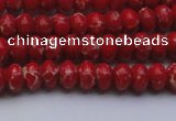 CDE2616 15.5 inches 5*8mm rondelle dyed sea sediment jasper beads