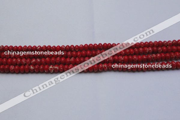 CDE2616 15.5 inches 5*8mm rondelle dyed sea sediment jasper beads