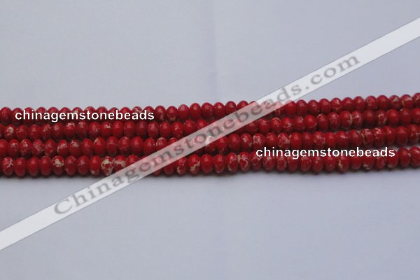 CDE2617 15.5 inches 7*10mm rondelle dyed sea sediment jasper beads