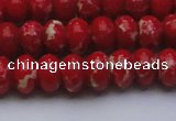 CDE2620 15.5 inches 12*16mm rondelle dyed sea sediment jasper beads