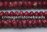 CDE2624 15.5 inches 5*8mm rondelle dyed sea sediment jasper beads