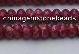 CDE2625 15.5 inches 7*10mm rondelle dyed sea sediment jasper beads