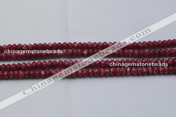 CDE2625 15.5 inches 7*10mm rondelle dyed sea sediment jasper beads