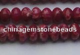 CDE2627 15.5 inches 10*14mm rondelle dyed sea sediment jasper beads