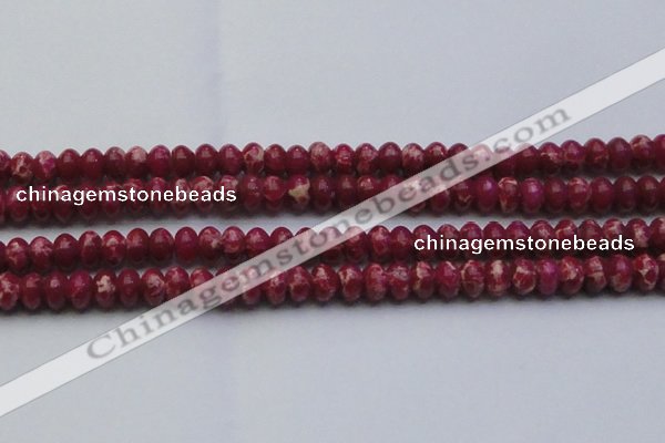 CDE2628 15.5 inches 12*16mm rondelle dyed sea sediment jasper beads