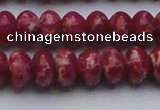 CDE2629 15.5 inches 13*18mm rondelle dyed sea sediment jasper beads