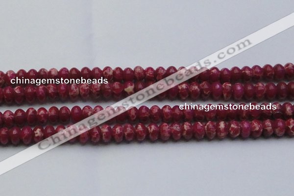 CDE2629 15.5 inches 13*18mm rondelle dyed sea sediment jasper beads