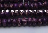 CDE2632 15.5 inches 5*8mm rondelle dyed sea sediment jasper beads