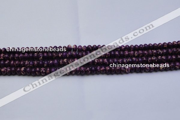 CDE2632 15.5 inches 5*8mm rondelle dyed sea sediment jasper beads