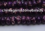 CDE2633 15.5 inches 7*10mm rondelle dyed sea sediment jasper beads
