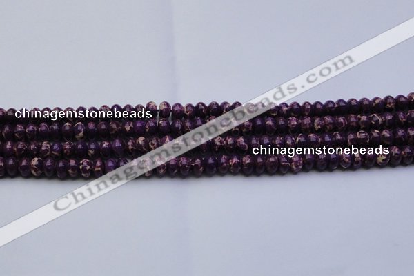 CDE2633 15.5 inches 7*10mm rondelle dyed sea sediment jasper beads