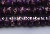 CDE2634 15.5 inches 8*12mm rondelle dyed sea sediment jasper beads