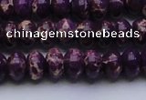 CDE2635 15.5 inches 10*14mm rondelle dyed sea sediment jasper beads