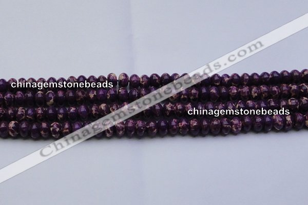 CDE2635 15.5 inches 10*14mm rondelle dyed sea sediment jasper beads