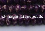 CDE2636 15.5 inches 12*16mm rondelle dyed sea sediment jasper beads