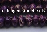 CDE2637 15.5 inches 13*18mm rondelle dyed sea sediment jasper beads