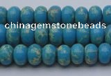 CDE2649 15.5 inches 7*10mm rondelle dyed sea sediment jasper beads