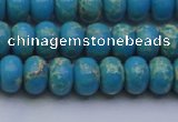 CDE2650 15.5 inches 8*12mm rondelle dyed sea sediment jasper beads