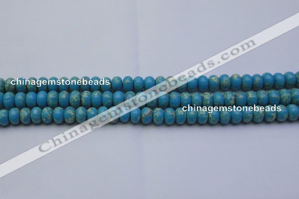 CDE2650 15.5 inches 8*12mm rondelle dyed sea sediment jasper beads