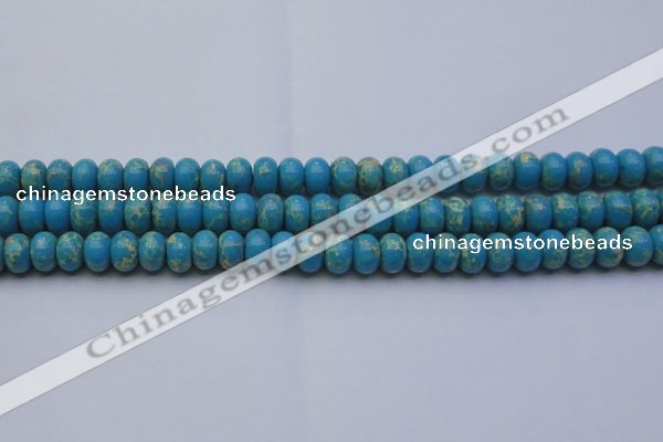 CDE2651 15.5 inches 10*14mm rondelle dyed sea sediment jasper beads